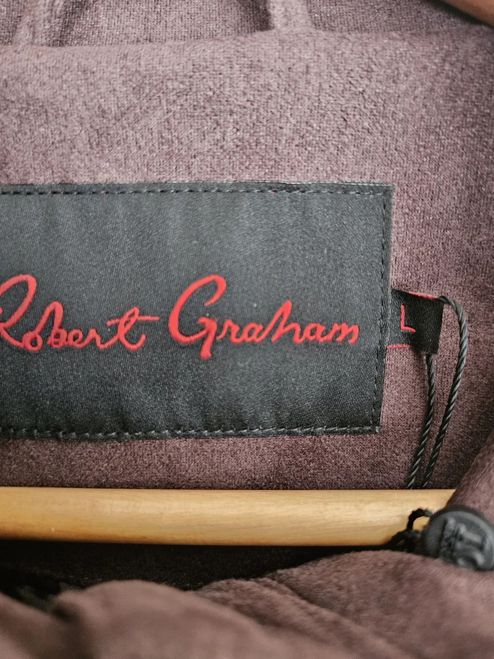 New Robert Graham Jacket Men's Faux Suede Zipper Stand-Up Collar -‎ Flaw